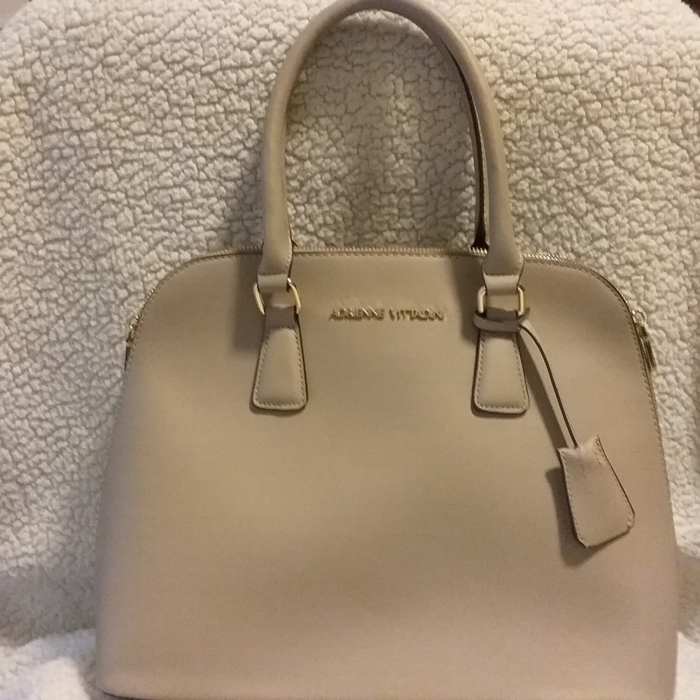 Beige Dome Satchel from Adrienne Vittadini